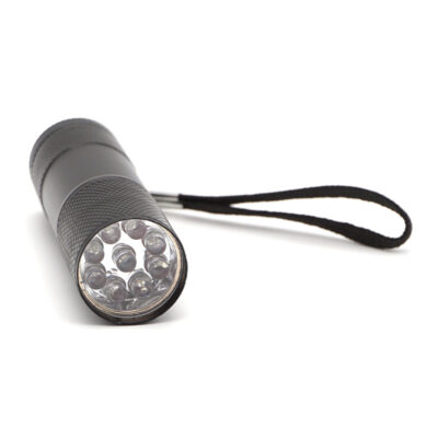 UV-Lommelykt 9 LED Lamper Svart