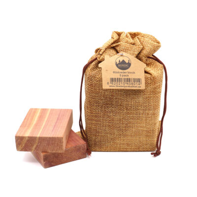 Nordic Red® Rødseder Block | Jutepose 5-pakning