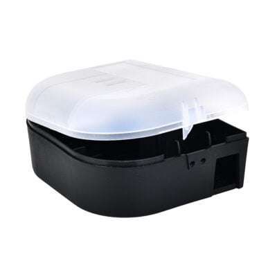 Sikker åtestasjon for musefelle lokk