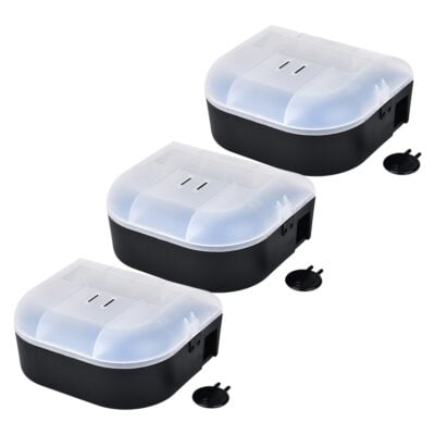 Stor pakke | 3 stk. Sikker åtestasjon for musefelle | Kun boks