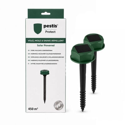 Sork- & Muldvarpskremme Solcelledrevet 2-pakk | Pestis Protect®
